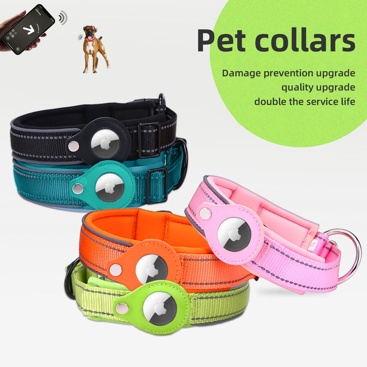 Airtag Nylon Pet Collar - Perfect for Tracking Pets